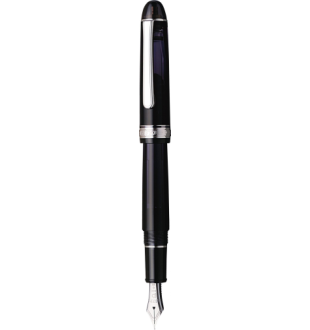 Platinum #3776 Century Fountain Pen - Black Diamond with Rhodium