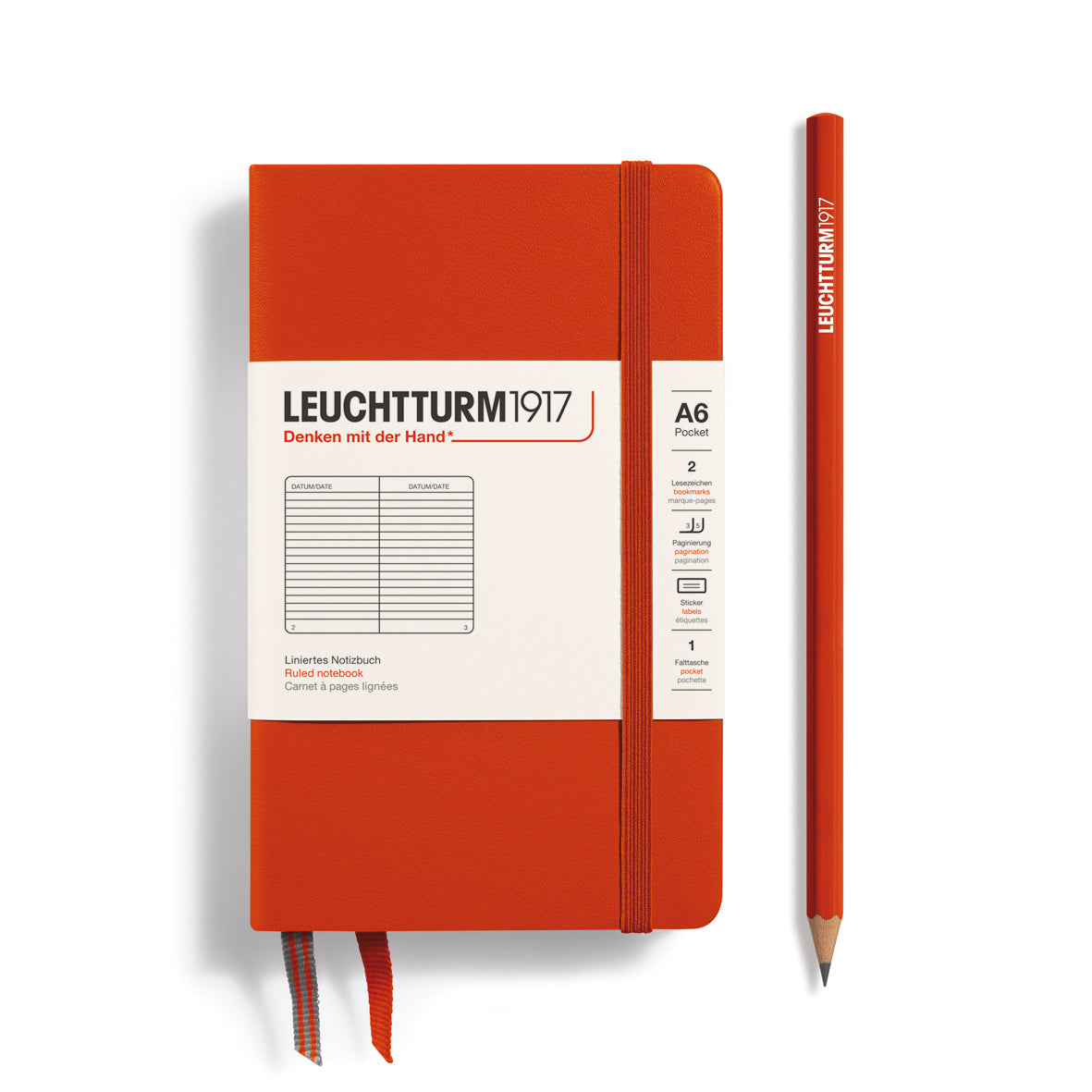 LEUCHTTURM1917 A6 横罫ノート 4冊セット LEUCHTTURM1917 Notebook Hardcover Pocket (A6), Ruled, 187 pages