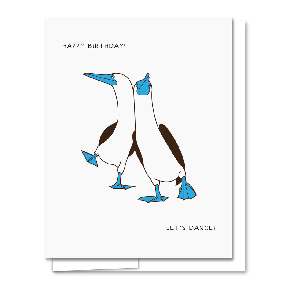 Quick Brown Fox Letterpress Booby Birthday Card