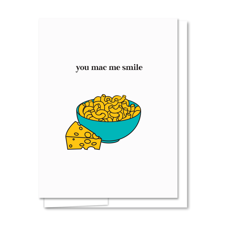 Quick Brown Fox Letterpress Mac and Cheese Card