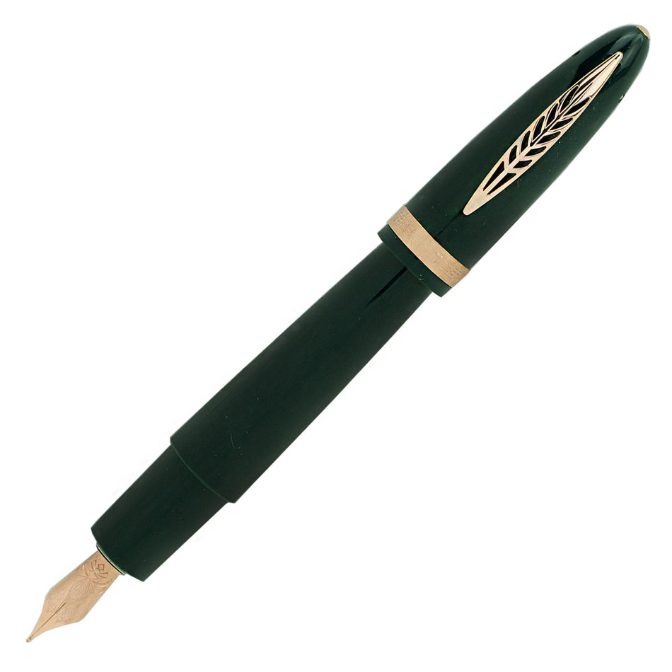 Pineider Modern Times Fountain Pen - British Green - Rose Gold Trim