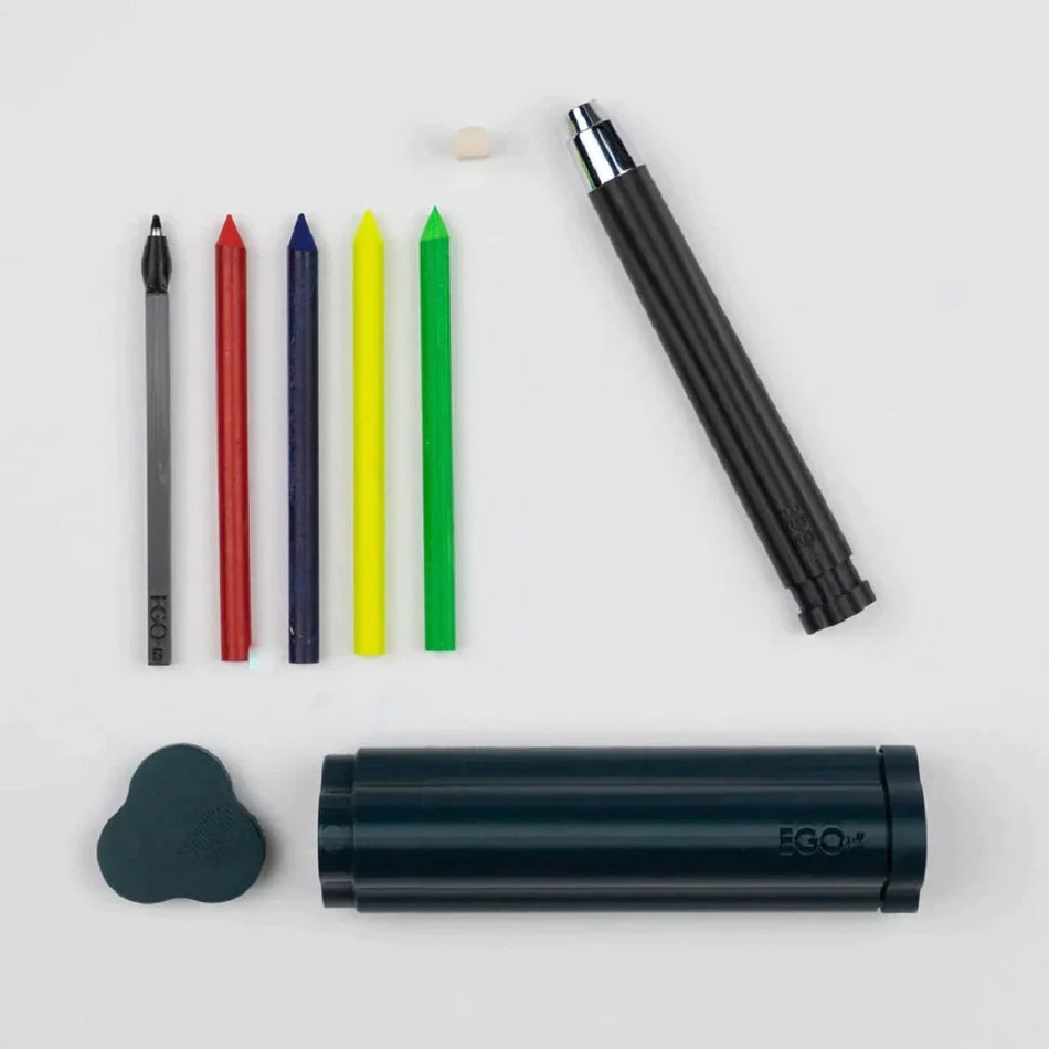 3D printed carrying case with Multifunction Art Pencil - Green