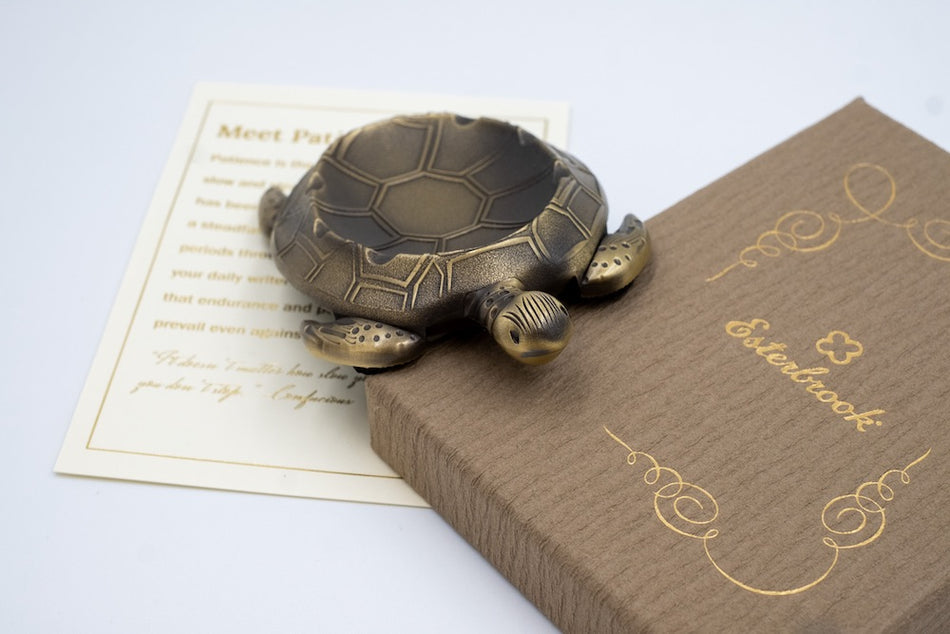 Esterbrook Brass Pen Stand - Patience the Tortoise