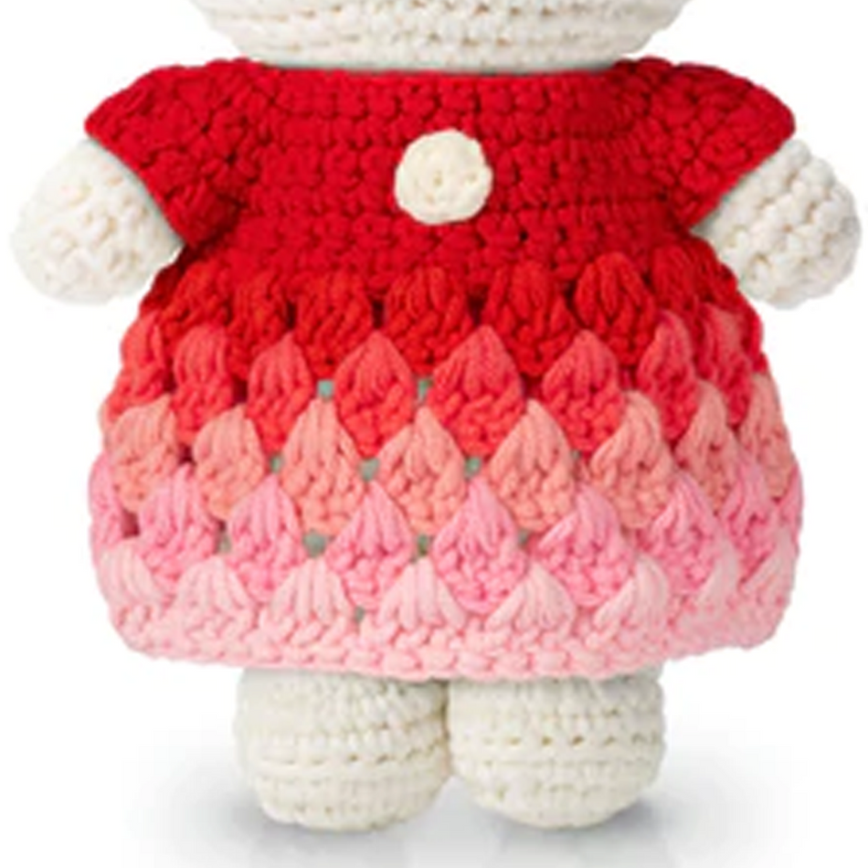 Just Dutch Hand Crocheted Toys - Miffy with Ombre Pink Dress