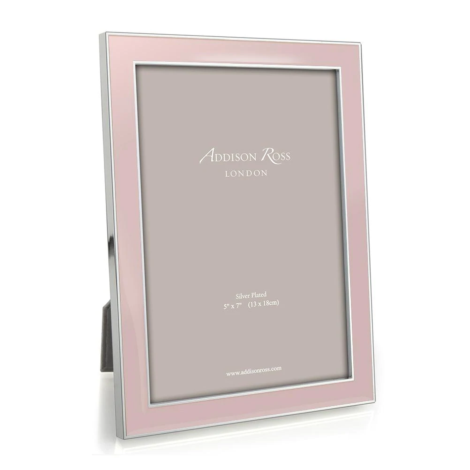 Addison Ross - Silver Trim and Light Pink Enamel Picture Frame