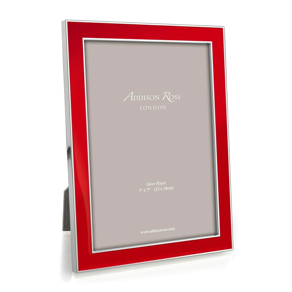 Addison Ross - Silver Trim and Red Enamel Picture Frame