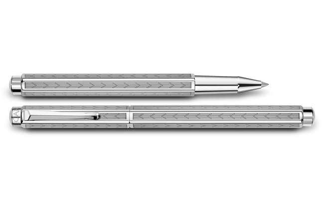 Caran d'Ache Ecridor Platinum-coated Rollerball - Chevron – Flax