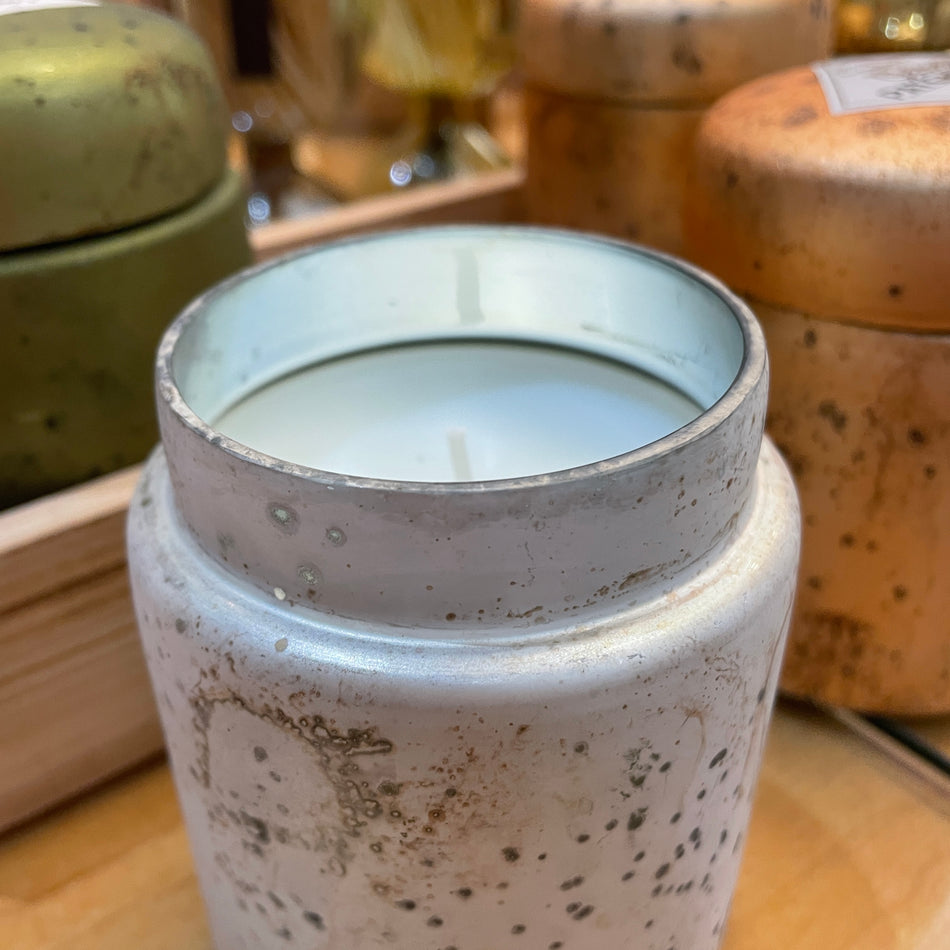 Mountain Fire Glass Candle - Honeysuckle