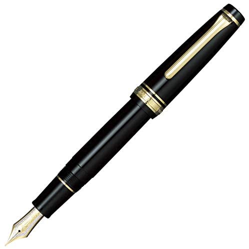 Sailor Pro Gear Standard Fountain Pen -Black with Silver or Gold  (21k nib)