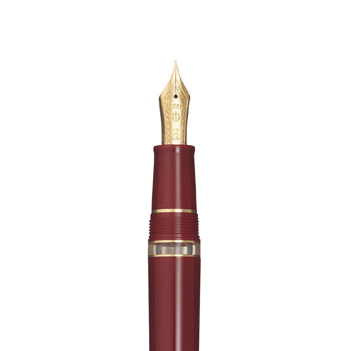 Sailor 1911L Realo Fountain Pen - Maroon with Gold Trim