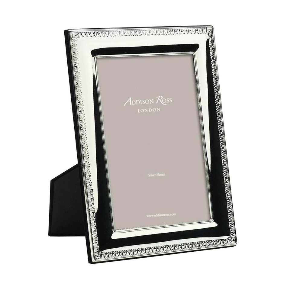 Addison Ross - Embossed Triangular Tooth Silver Plated Picture Frame