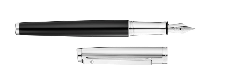 Waldmann Tuscany Fountain Pen (Steel Nib) - Black Lacquer