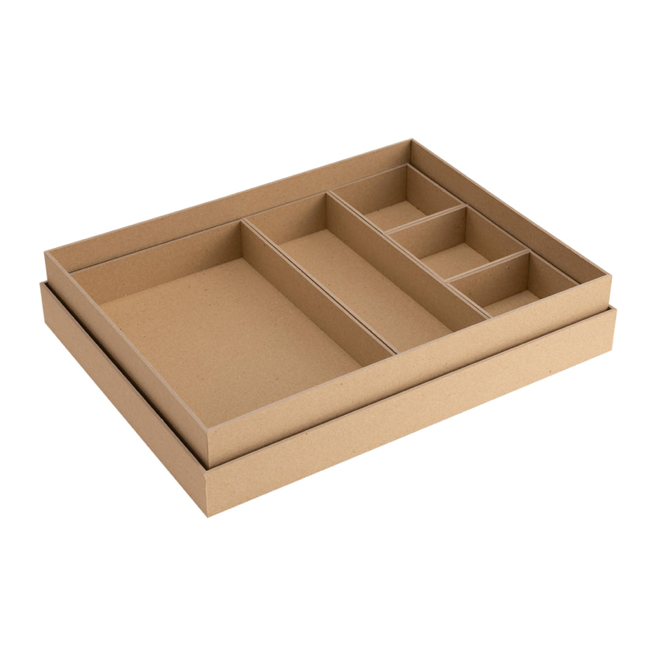 Organizing Bento Box made from Recycled Paper A4: Light Gray