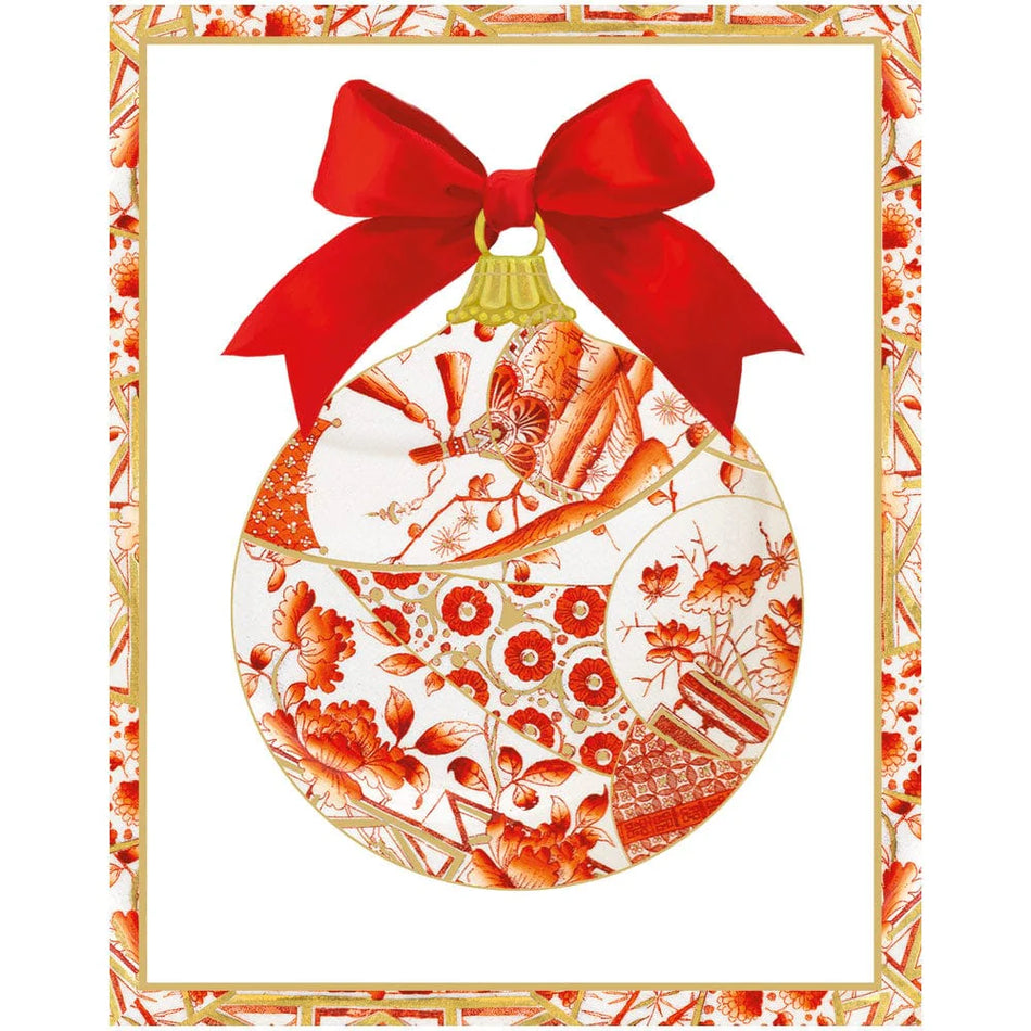 Caspari Gilded Porcelain Ornament Petite Boxed Christmas Cards