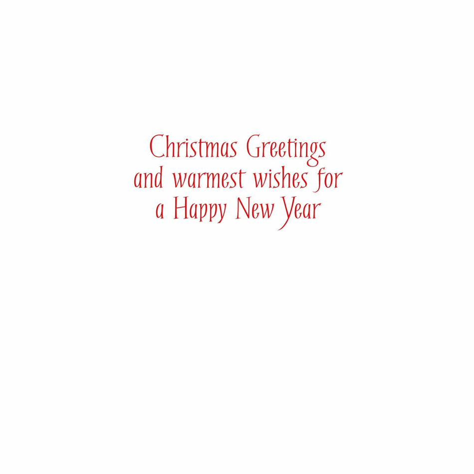 Caspari Christmas Tree with Ceramic Ornaments Large Boxed Christmas Cards