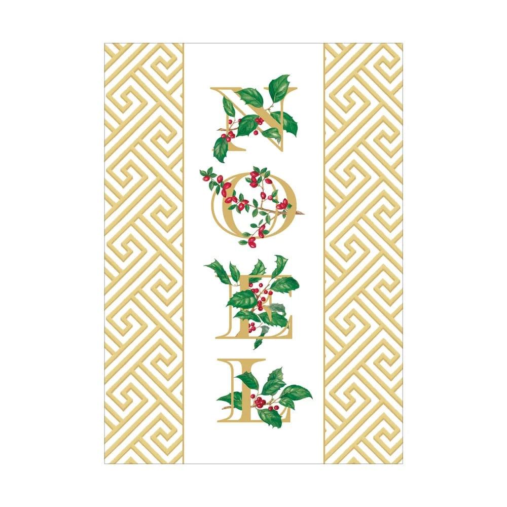 Caspari Botanical Noel And Fretwork Small Boxed Christmas Cards