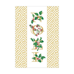 Caspari Botanical Noel And Fretwork Small Boxed Christmas Cards