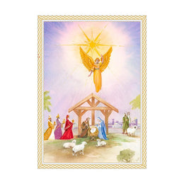 Caspari Golden Angel Nativity Small Boxed Christmas Cards