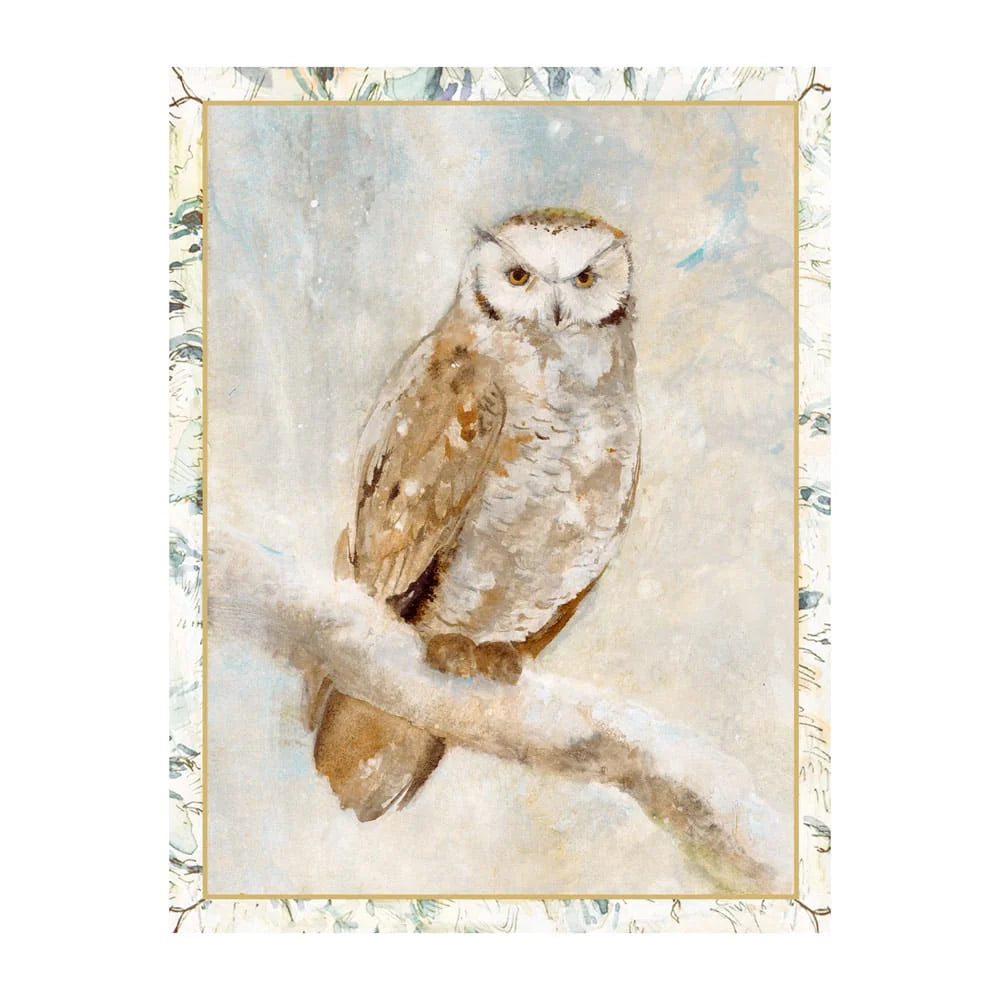 Caspari Owl In Winter Classic Boxed Christmas Cards