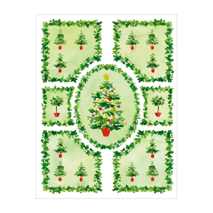 Caspari Topiary Garden Classic Boxed Christmas Cards