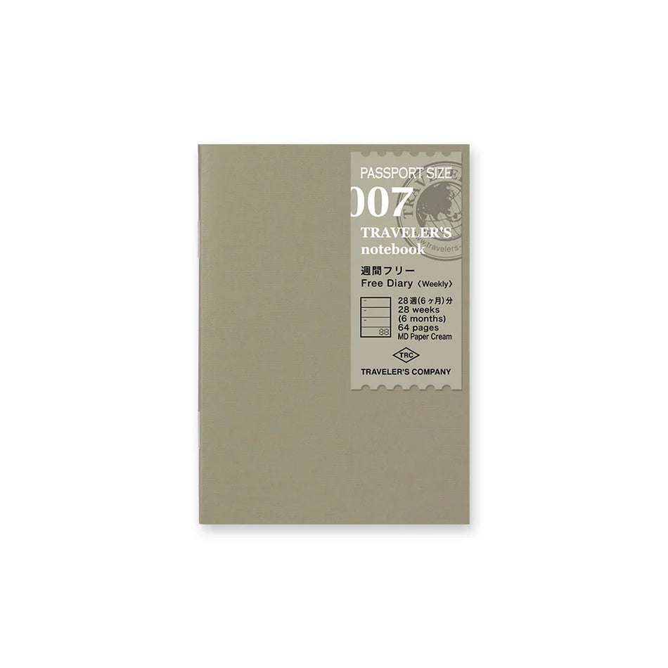 TRAVELER'S Notebook Passport Size Refill - 007 Diary Weekly