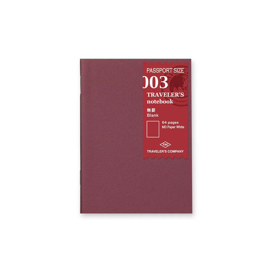 TRAVELER'S Notebook Passport Size Refill - 003 Blank