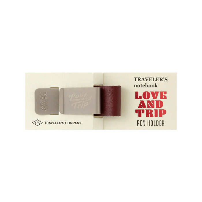 TRAVELER'S notebook Pen Holder LOVE AND TRIP Red