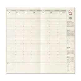 TRAVELER'S Notebook Regular Size Refill - 2027 Weekly Vertical