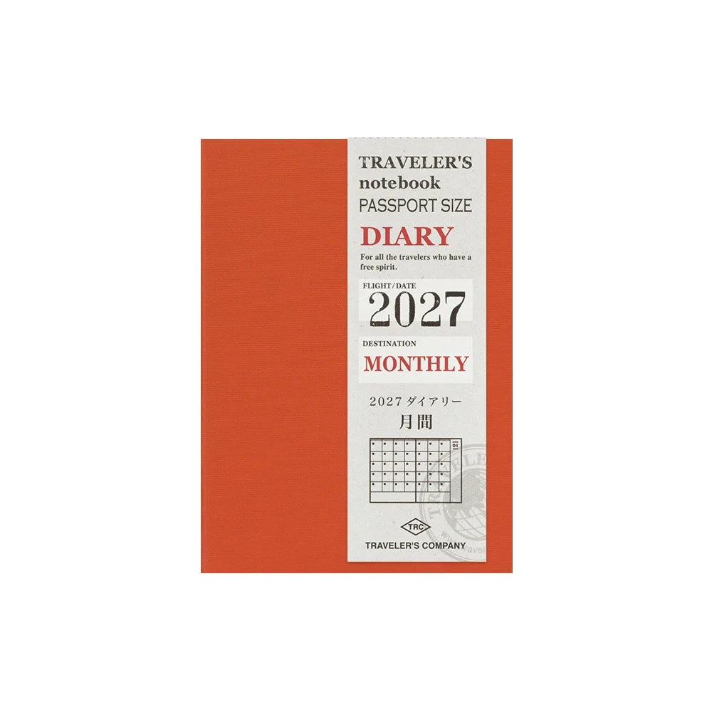 TRAVELER'S Notebook Passport Size Refill - 2027 Monthly