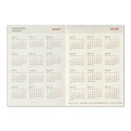 TRAVELER'S Notebook Passport Size Refill - 2027 Weekly