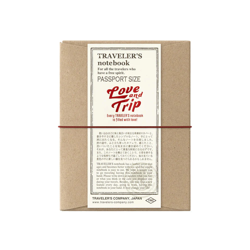 TRAVELER'S notebook Passport Size LOVE AND TRIP Red