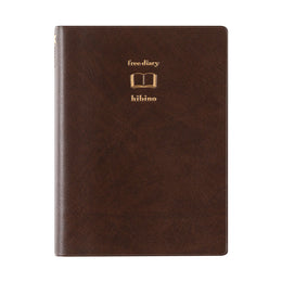 Midori Hibino Free Diary A6 - Brown