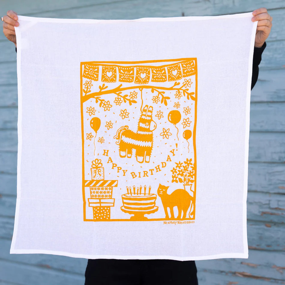 Kei & Molly Flour Sack Dish Towel - Birthday