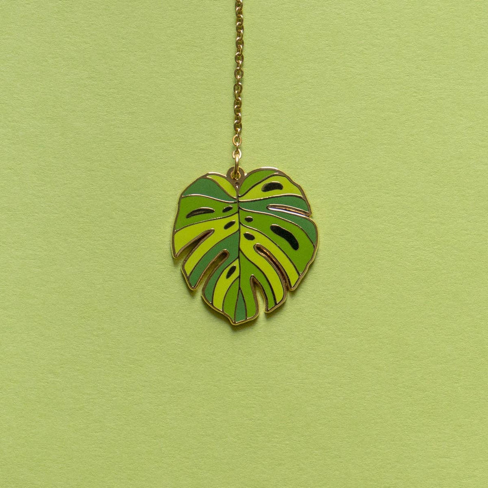 Monstera Enamel Bookmark