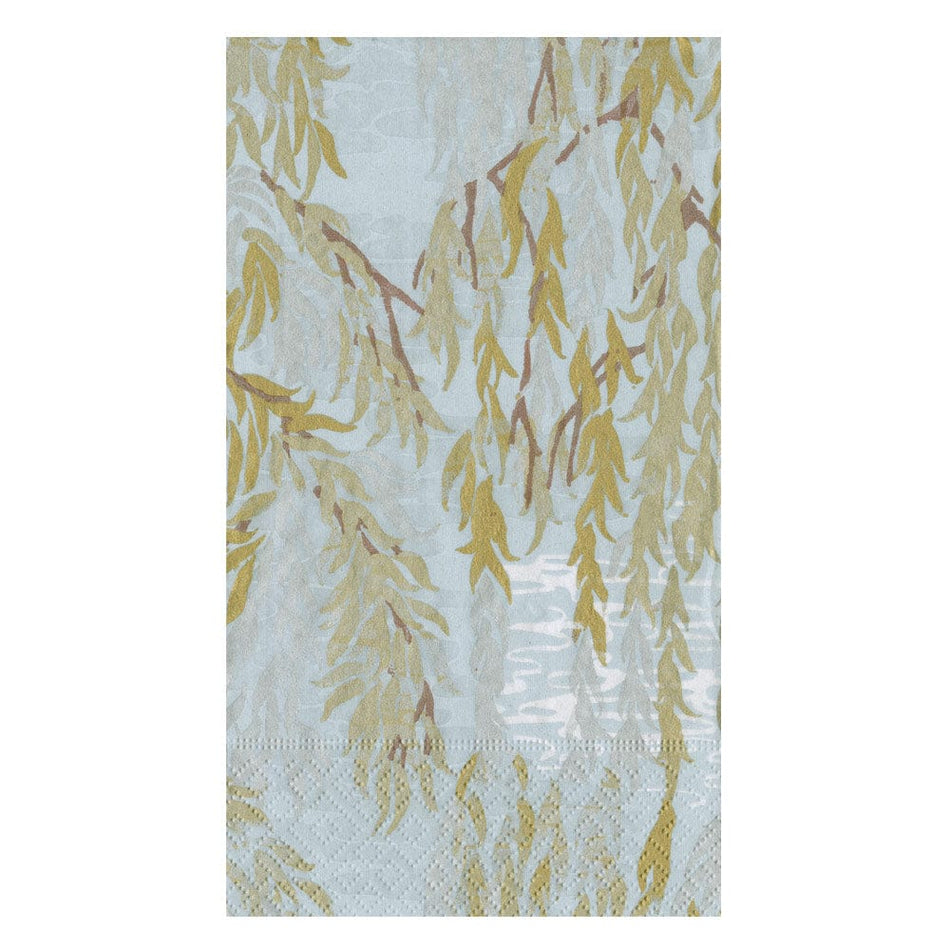 Caspari Willows Silver Guest Towels