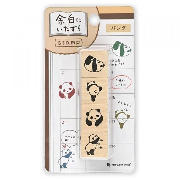 NB Wooden Stamps Mischief in the Margins - Panda