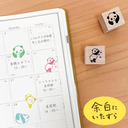 NB Wooden Stamps Mischief in the Margins - Panda