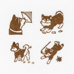 NB Wooden Stamps Mischief in the Margins - Shiba Inu