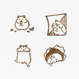 NB Wooden Stamps Mischief in the Margins - Hamster