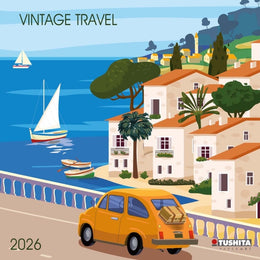 2026 16 Month Wall Calendar - Vintage Travel