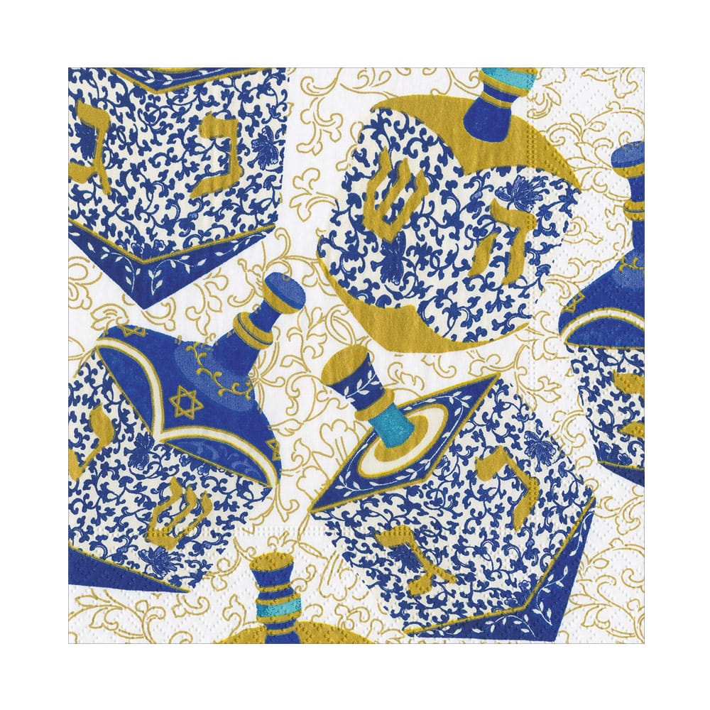 Caspari Patterned Dreidels Napkin Luncheon