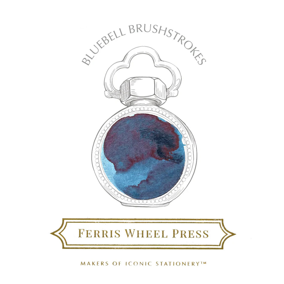Ferris Wheel Press Fountain Pen Ink (38ml) - Bluebell Brushstrokes
