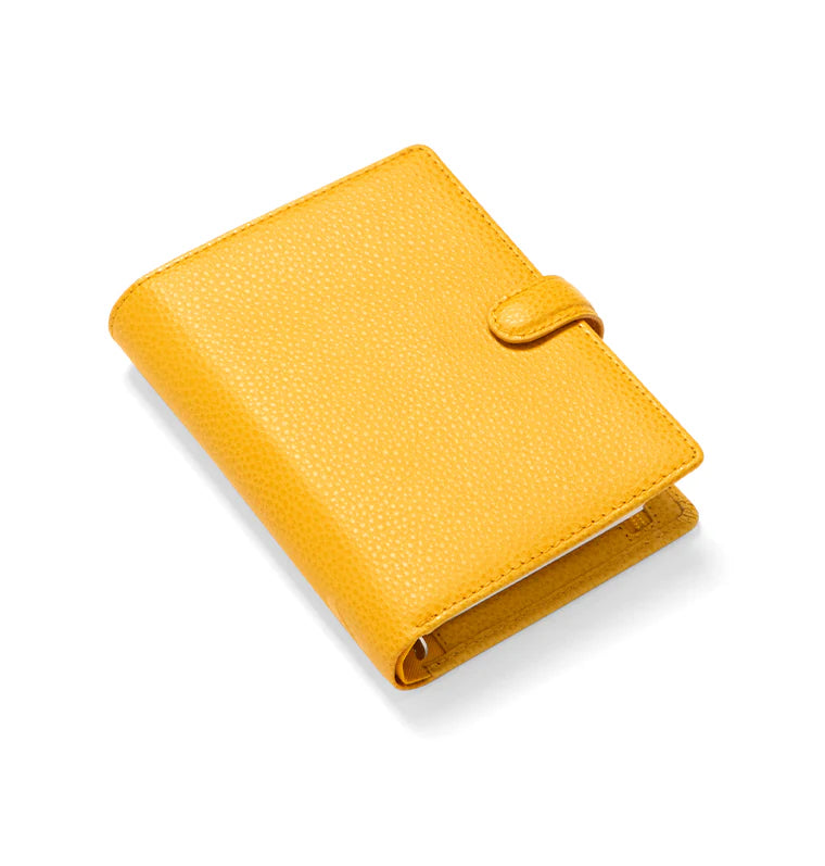 Filofax Finsbury Pocket Leather Organizer - Mustard