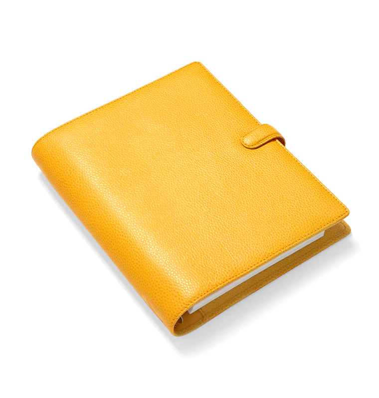 Filofax Finsbury A5 Leather Organizer - Mustard