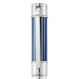 Waldmann Commander 23 (Steel Nib) - Sterling Silver with Blue Lacquer Cap