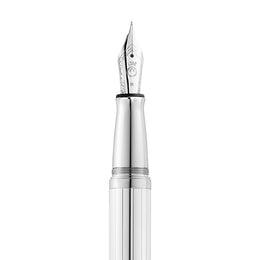 Waldmann Commander 23 (Steel Nib) - Sterling Silver with Blue Lacquer Cap