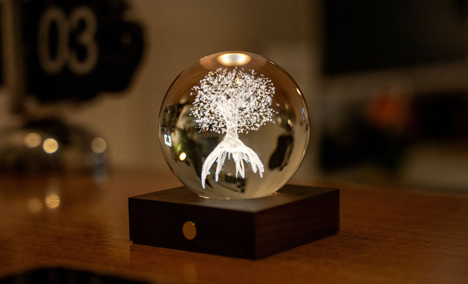 Gingko Amber Crystal Light - Life Tree