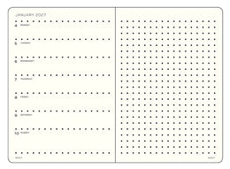 Leuchtturm1917 2027 A5 Weekly Planner & Notebook Dotted - Forest Green