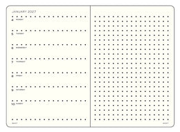 LEUCHTTURM1917 2027 Wallet Weekly Planner & Notebook Dotted - Sunflower