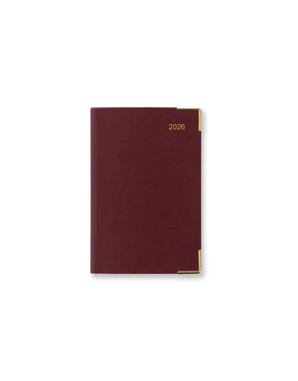 LETTS 2026 Classic Weekly Gold Corners 3x4 Burgundy